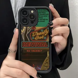 Neon Treaty Oak Revival Phone Case with No Vacancy Pattern, Stylish And Popular, Shockproof And Fingerprint-Resistant, Full Coverage, Thick Protection, Soft Compatible with Iphone 7/8/11/12/13/14/15/16/17/Air/Pro/Plus/Promax/X/Xs Max/Xr/Mini/Se