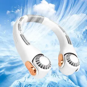 Portable Neck Fan, Newly upgraded rotatable fan head，Hands-Free Bladeless Fan, Battery-Powered Wearable Personal Fan, 3 Adjustable Speeds USB Hanging Neck Fan, Rechargeable Wearable Fan, Summer essentials for outdoor, sports, beach, office and home