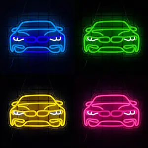 Sports Car Neon Sign, LED Trendy Sports Car Shape Garage Neon Light, USB Powered for Garage Bar Party Boys Room Game Room Bedroom Man Cave Birthday Holiday Gift