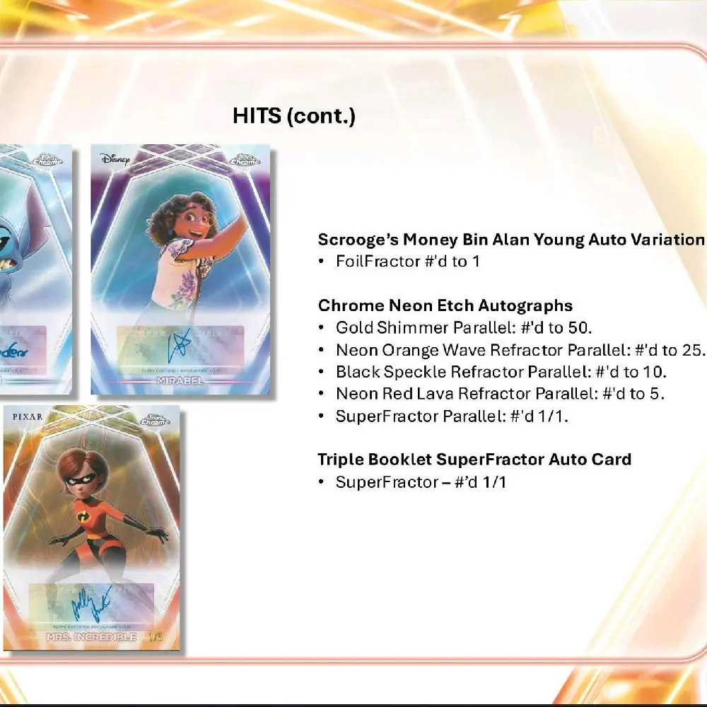 binder for oversized pokemon cards Disney 2026 Topps Chrome Mega Box (06/17/2026)