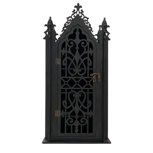 Gothic Style Storage Rack, 4-layer Vintage Style Storage Display Rack, Home Organizer for Living Room Bedroom Kitchen Study Room