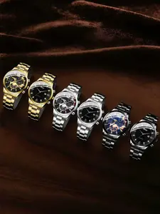 Men's Quartz Exquisite Business Fashion Watch Set, Round Dial, Multiple Colors Available, Perfect Gift for Father's Day, Birthday, Anniversary