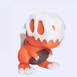 Bone Masked T-Rex Mini Dinosaur Sculpture 5cm with Custom-Built Bone Mask - Unique Design for Dinosaur Collectors and Home Decor