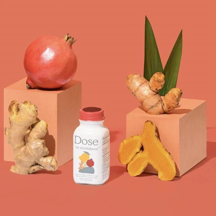 DOSE Heart & Cholesterol Support Shots 2oz – Daily Cardiovascular & Circulation Support, Liquid Vegan Supplement, Gluten-Free, Sugar-Free, 12 Pack, Mango Flavor, Non-GMO, Kosher Certified - Edible, Healthcare