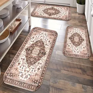 3 Pcs Kitchen Rugs Kitchen Mats Non Slip Runner Rug for Hallway, Laundry Room, Entryway, Boho Farmhouse Washable Kitchen Rug