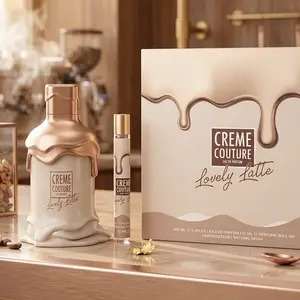 Creme Couture Lovely Latte Eau de Parfum 100ml & 10ml Perfume Roll-On Set Natural Epoxy Finish