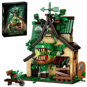Haunted House Building Set, Little Shop of Horrors Decor Gift, Man-Eating Flower Farm Architecture Model Kit 958 Piece