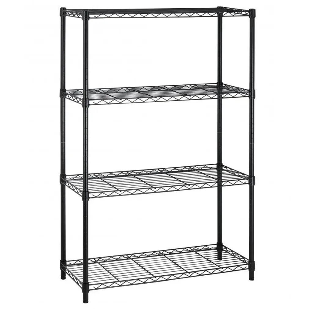 【Deal】FDW 3/4/5/6 Tier Black Chrome Shelving Unit NSF Wire Shelf Metal Large Storage Shelves Commercial Grade Steel Utility Layer Shelf for Restaurant Garage Pantry Kitchen Height Adjustable Racks Organizer Set Room