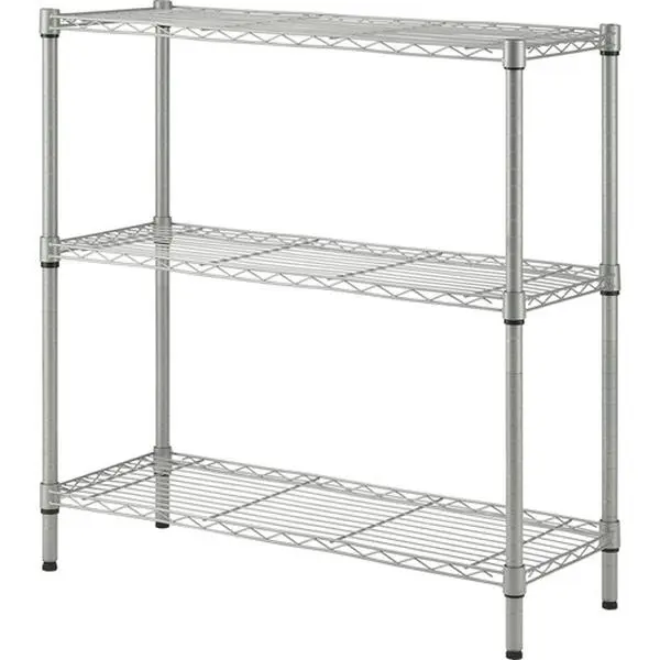 212 MAIN 1 in. Light-Duty Metal Steel Adjustable Wire Shelving - Silver, 250lb Capacity, Household Large Appliance Parts & Accessories Racks