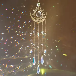 Crystal Suncatcher, Suncatchers for Windows Hanging Indoor Outdoor Prism Rainbow Maker Home Garden Decor for Thanks Giving Valentines's and Mother's Day