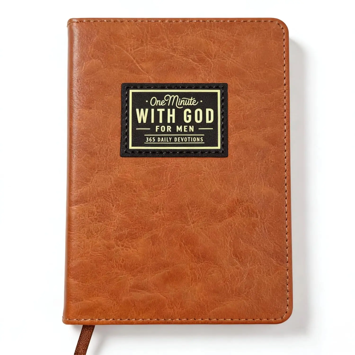 Men's 365 Daily Devotional Leather Bible Journal - 1-Minute With God Prayer Notebook, Christian Scripture Study Diary, Inspirational Faith Gift for Fathers, Church Gift Supplies