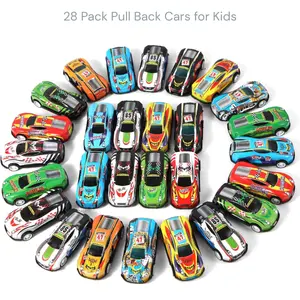28 Pack Pull Back Cars for Kids Mini Vehicles Toy Bulk Party Favor Race Cars Toys Goodie Bag Stuffers Pinata Fillers for Boys Girls Toddlers