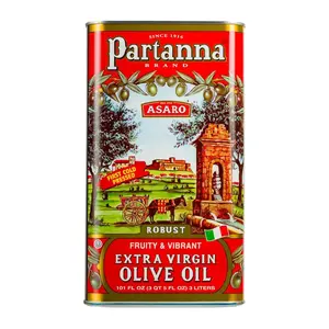 Robust Extra Virgin Olive Oil - Premium Castelvetrano Oil - Harvested in Sicily - Pure Authentic Italian - Monovarietal - Rich in Flavor - First Cold Pressed - 101 fl oz (3 L) Tin