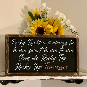 Rocky Top Tennessee Football Wood Decor Wall-mounted Modern