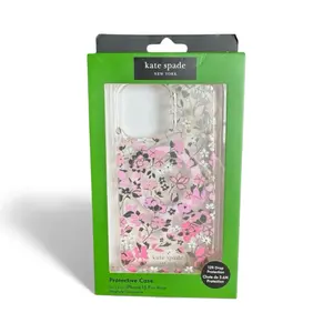 Kate Spade New York iPhone 15 Pro Max Protective MagSafe Case - Flowerbed Pink