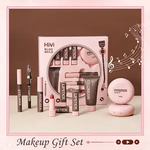 9 piece starter beauty gift box set Makeup Kit Set Daily Makeup Kit lipstick powder BB cream eye black eyeliner pencil eyebrow pencil gift first choice