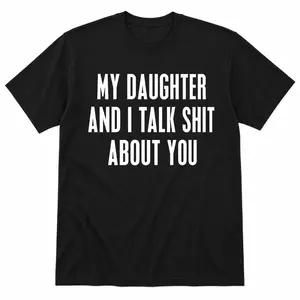 Protective Mom Daughter Graphic T Shirt, Funny Family Statement Tee