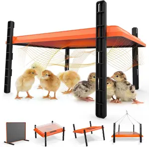 Chicken Coop Heater, 75W Brooder Plate with Timing & Temperature Regulation, Automatic Power-Off Protection, Energy-Efficient Chick Brooder Heating Plate for 30 Chicks, UL-Compliant