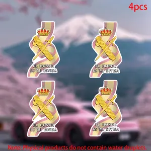 4pcs Security Stickers for Cars Doors Windows Laptops Furniture, Durable Vinyl Adhesive Material, Protect Your Vehicle & Belongings