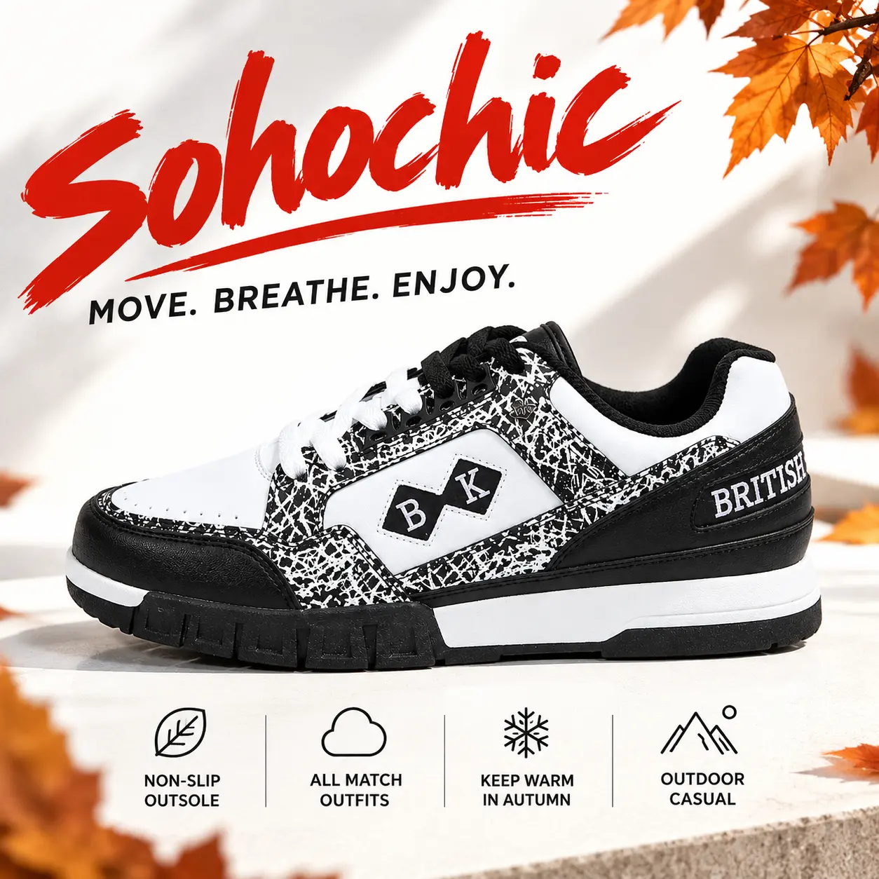 British Knights Men's Casual Athletic Trainers - Bold Paneling, Cushioned Insole, Durable PU Upper, Padded Tongue, TPR Outsole, Ideal for Daily City Wear, Gen X Streetwear, Gift Option, Spring Break Summervibes