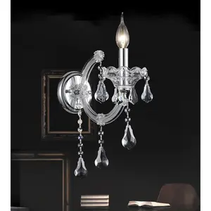 CWI Lighting Maria Theresa 1 Light 5 inch Chrome Wall Light 8318W5C-1 (CLEAR)