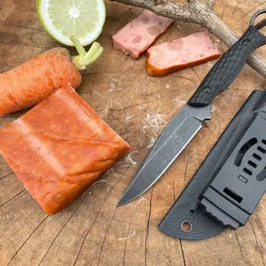 D2 Steel Fixed Blade Knife | G10 Handle Lightweight EDC Utility Knife for Camping Hiking Outdoor