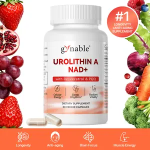Gynable Urolithin A + NAD⁺ Supplement with Trans-Resveratrol & PQQ,Clinically Proven for Longevity, Healthy Aging, Cellular Renewal, Energy Boost & Skin Health,For Women & Men,30 Capsules | 1 Month– Independent 3rd Party Testing