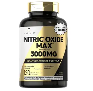 Carlyle Nitric Oxide Supplement 3000mg | 120 Capsules | with L-Arginine & L-Citrulline | for Men & Women | Pre & Post Workout | Non-GMO, Gluten Free