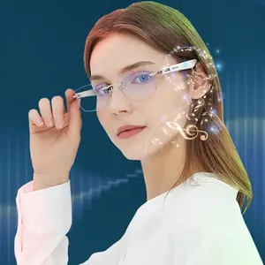 Smart Bluetooth-compatible 5.4 Business Glasses, Learning Glasses with Open Ear Audio, Blue Light Blocking, UV Protection, Waterproof, Outdoor Sports