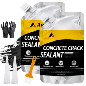 Concrete Crack Filler, Pro Cement Crack Filler, Asphalt Crack Filler,Slab Concrete Crack , Self-Leveling Driveway Crack Filler, Quick-Drying Sealing Adhesive, Crack Filler Black-2 Pcs
