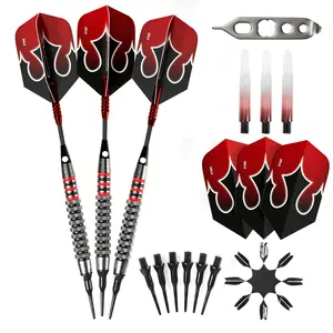 Viper Shot King Soft Tip Dart Set with Nomad Dart Case | 80% Tungsten | Red | 20 Grams