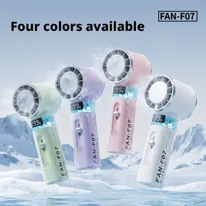 Portable Handheld USB Fan, Personal Mini Fan with Digital Display, Powerful Cooling, Rechargeable