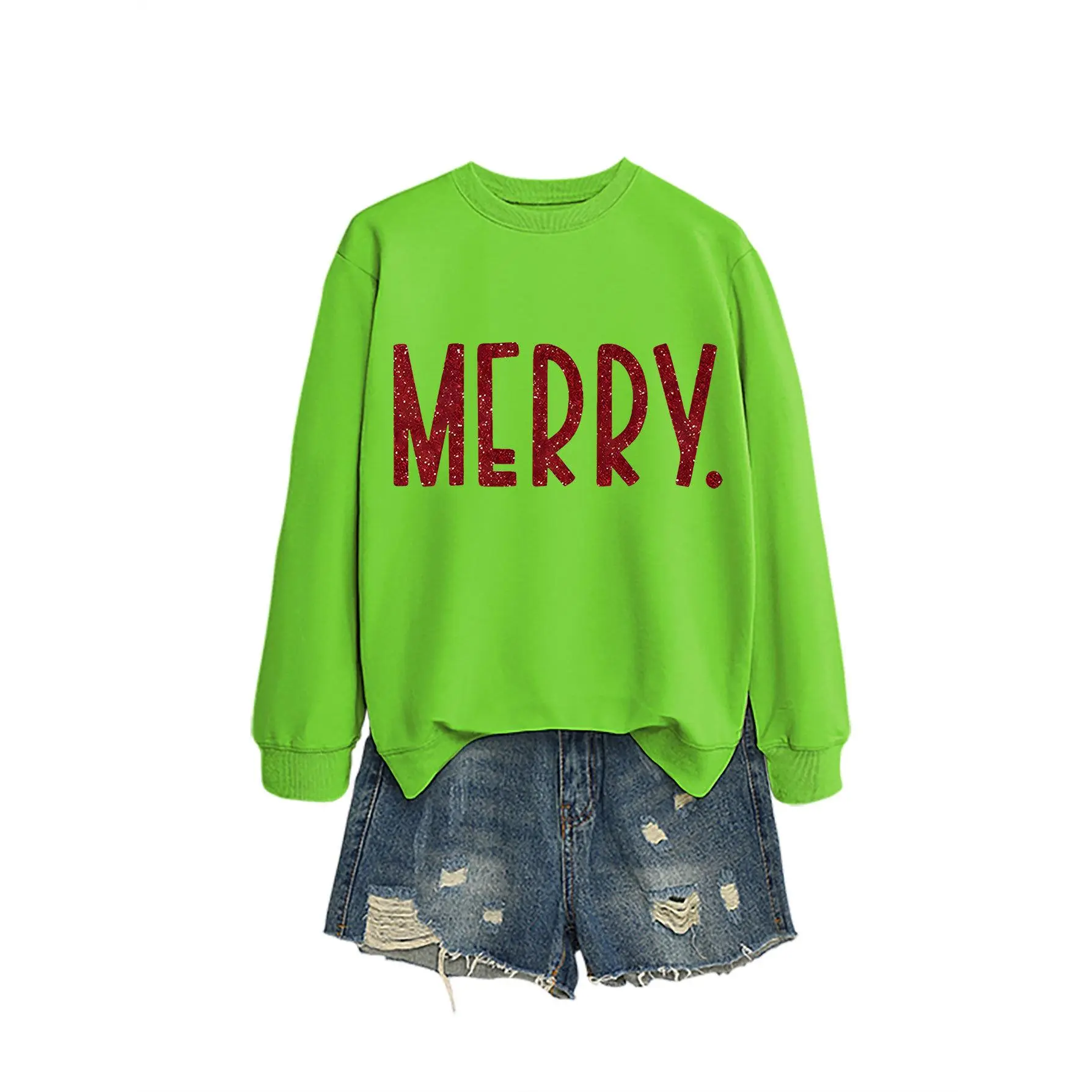 Fluorescent green hoodie (color image)