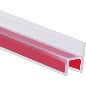 10  Shower Door Side Seal Strip for 3/8" (10mm) Glass, Frameless Shower Door Side  Seal Strip for Bathroom Showers Water Guard Sweep Barrier