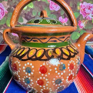 Handmade Terracotta Coffee Pot Lead-Free Large Capacity for Hot Coffee Perfect for Home Office or Outdoor Events