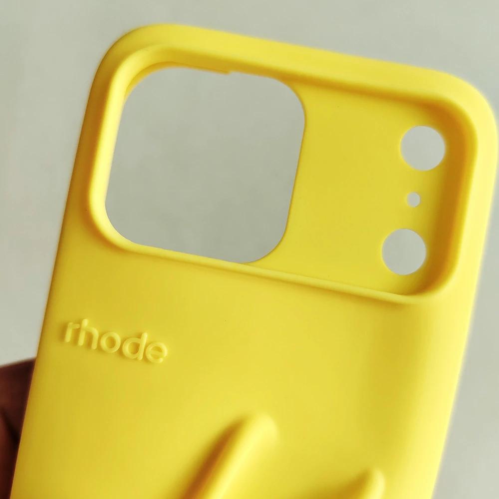 Hailey Fashion Lipstick Phone Case with Rhode Lipstick for iPhone 17 Pro Max 17 Air 11 12 13 14 15 16 Pro Max Plus Soft Silicone Edge Matte Lipstick Shockproof Base. Lip Gloss Holder Phone Case, Silicone Lipstick Case for iPhone