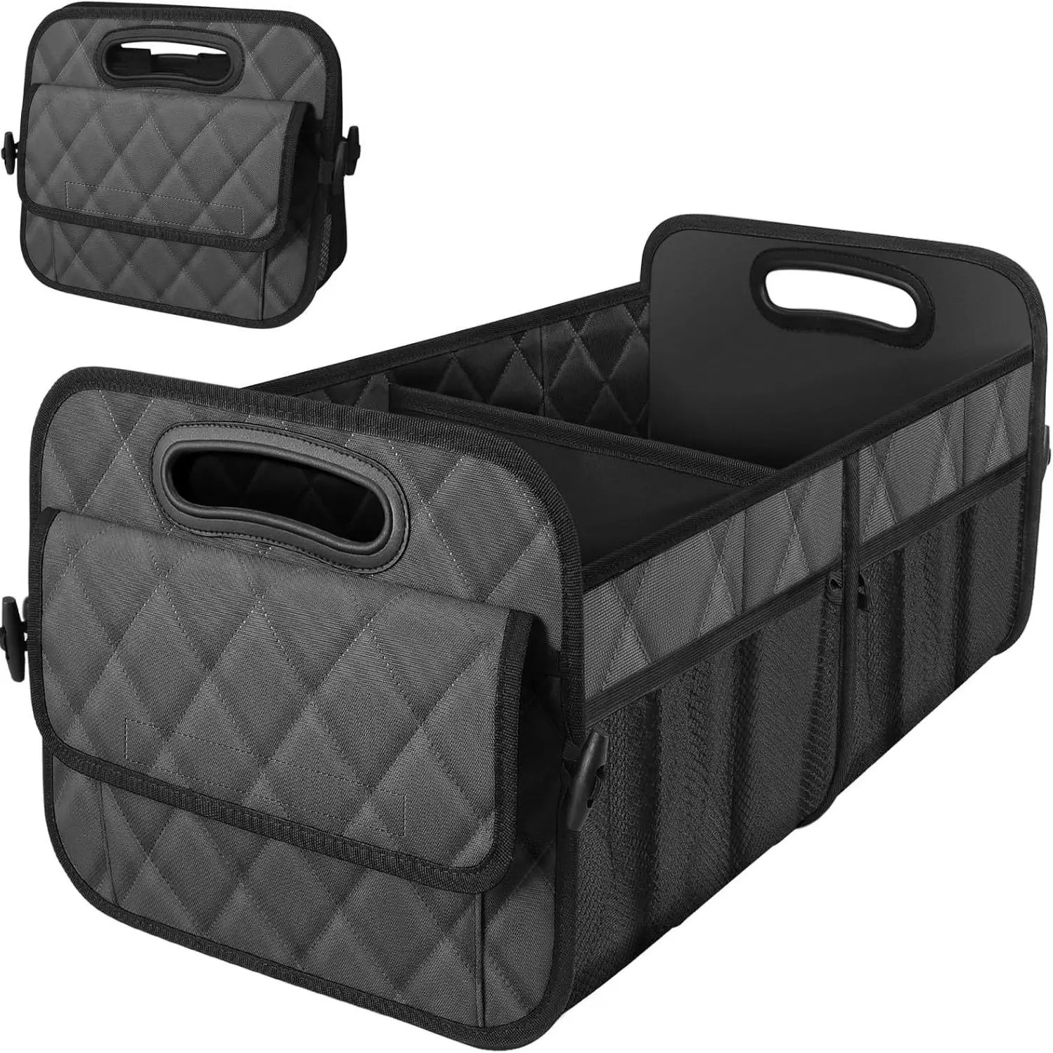 Car Trunk Organizer with 6 Pockets, 50L Waterproof Polyester Material, Suitable for Men and Women, Storage Solution for Vehicles, Universal Car Accessories