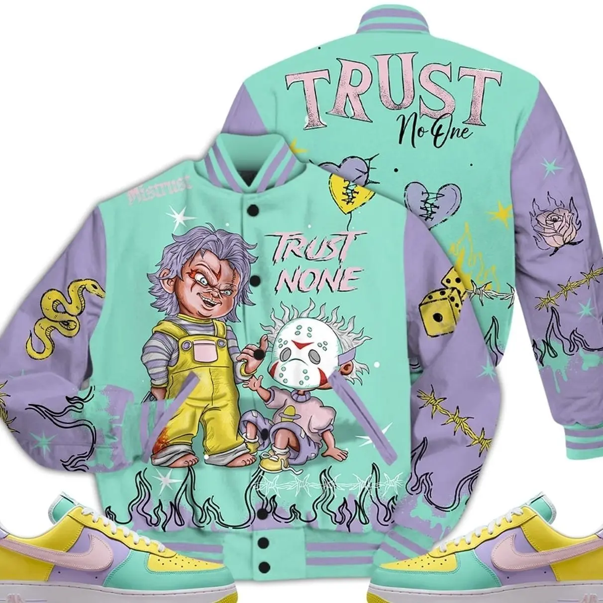 Yellow Pulse Hydrangeas Emerald Pink 2026, Air Force 1 Low Easter Outfits Varsity Jacket, Scary Trust No One T-Shirts To Matching Sneakers