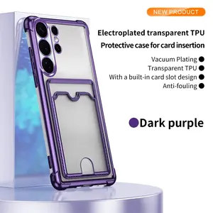 Samsung S26 Ultra Phone Case with Card Slot, Transparent Design, Photo Holder, Compatible with S26 Edge, Insertable Cards