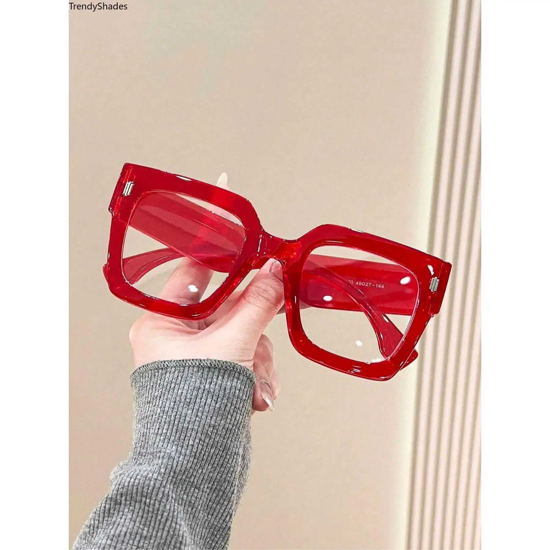 Cute Square Frame Eyeglasses, Basic Fashion Anti-blue Light Eyeglasses for Women & Men, Fashion Eyeglasses for Work, Daily Clothing Decor, Perfect for Student Daily Use