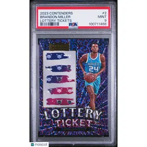 2023 PANINI CONTENDERS LOTTERY TICKETS #2 BRANDON MILLER ROOKIE RC PSA 9