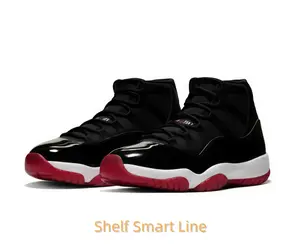 Black patent + White midsole + Red outsole. These highs are pure legend