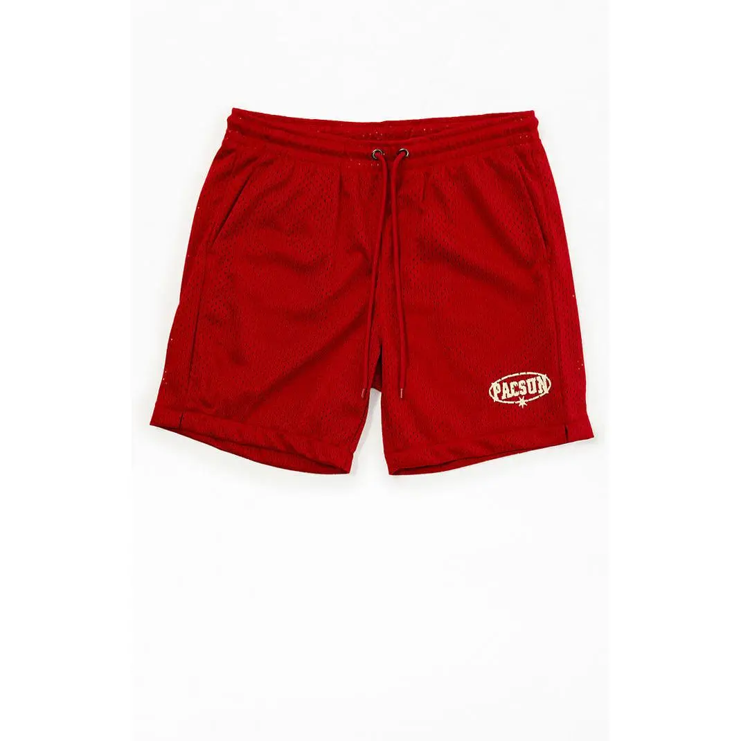 Pacsun Men's Red Mesh Shorts