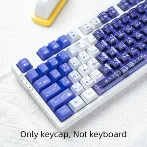 Umeko sauce keycaps, dual color keycaps, PBT+PC material, PBT sublimation, PC transparency, cherry height, personalized keycaps, DIY keycaps for keyboard, compatible with 6.25U spaces 61 63 64 68 75 81 87 98 99 100 104 108