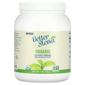 NOW Foods Better Stevia, Organic Extract Powder, 1 lb (454 g)