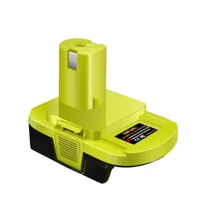 DM18RL Battery Adapter Converter for Use with Ry.obi 18V Lithium Battery Tools, Converts for De.walt 20V Li-ion or for MIL 18V Li-ion Battery to Ry.obi 18V Li-ion Battery, with USB Port