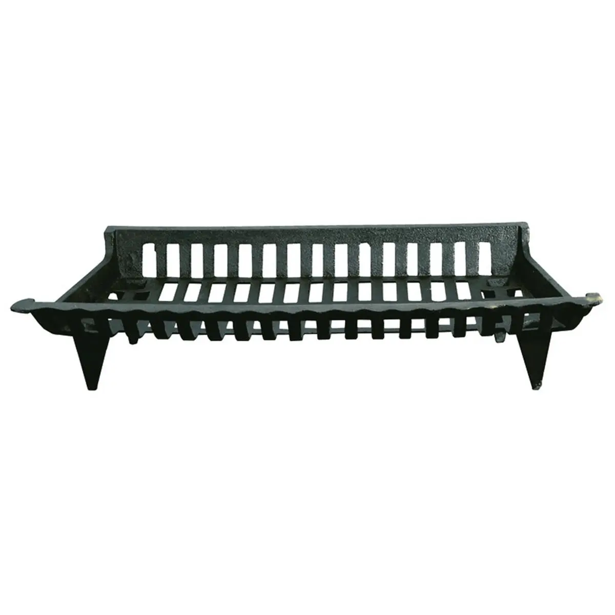 Ace Trading 27 in. High Quality Material Rectangle Wood Burning Firepit - Cast Iron Wood-Burning Fireplace with Cast Grate, Log Lifting Functionality