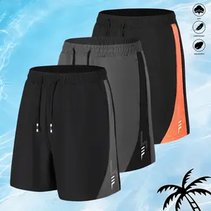 Men’s 3-piece casual shorts set featuring pocketed casual shorts for workouts and outdoor activities, plus everyday drawstring shorts