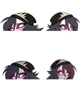 Emo Owl Princess Sticker - Sexy Goth Bird Girl Starry Night Anime Vinyl Decal for Car Laptop Hydro Flask - Waterproof Durable Art for Adults