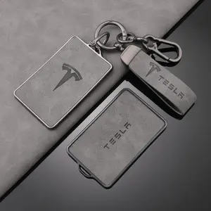 Tpu Car Smart Remote Key Card Cover Case, Key Bag Shell Holder Protection for Tesla Model 3 Model Y Model X Model S 2020, Keychain Styling Accessory